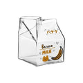 4.1 fl oz Square milk carton glass cup