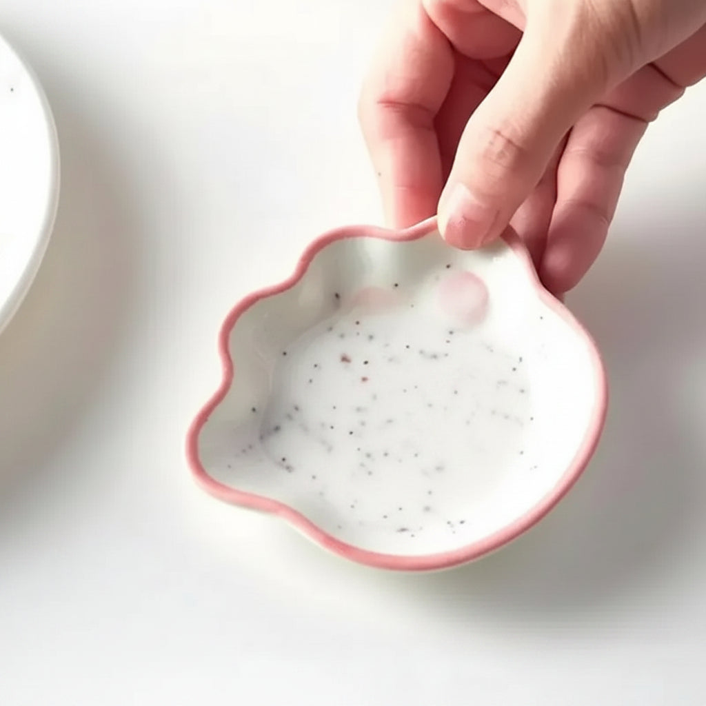 Cute ceramic paw sauce bowls