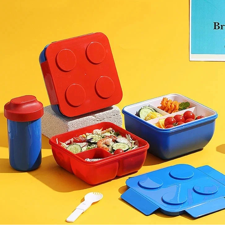 Red and blue themed bento box