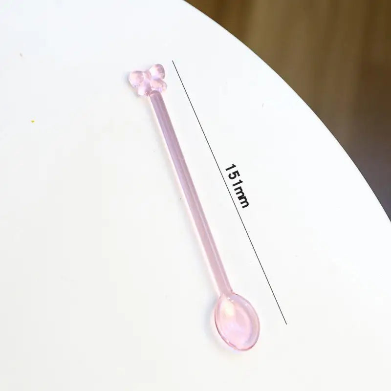 Glass tea spoon bow