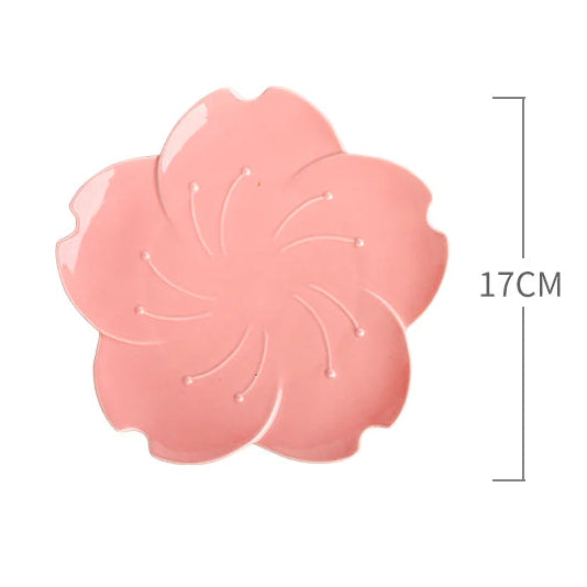 Sakura shaped ceramic bowls and plates