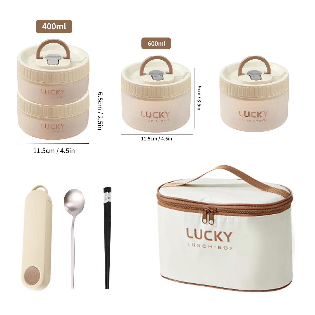 Plastic transparent containers & lunch box kit