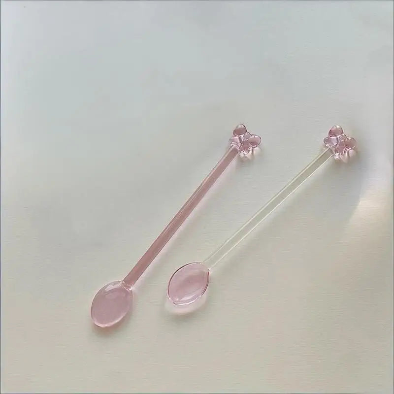 Glass tea spoon bow