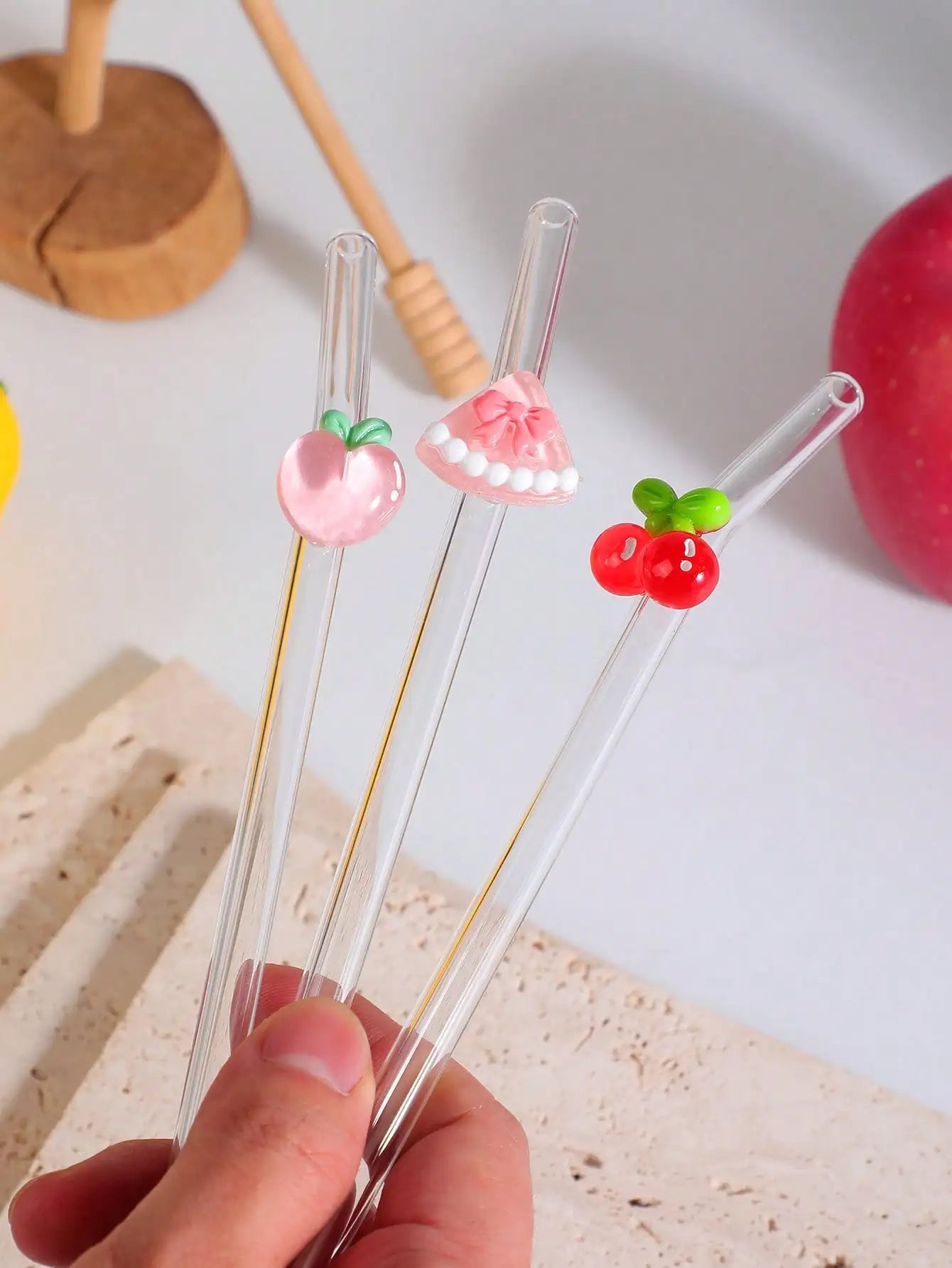 Fruit glass straws