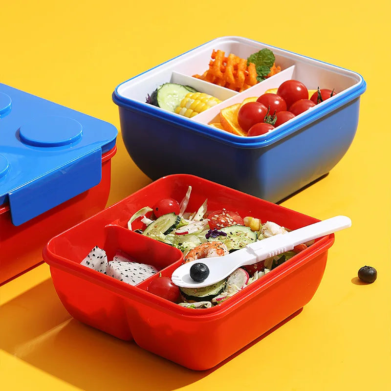 Red and blue themed bento box