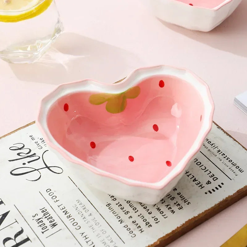 Strawberry bowl with spoon