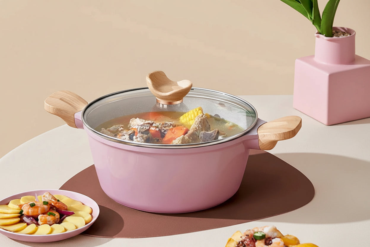 Pink pot non-stick