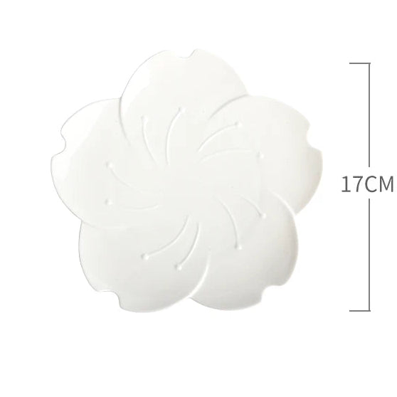 Sakura shaped ceramic bowls and plates