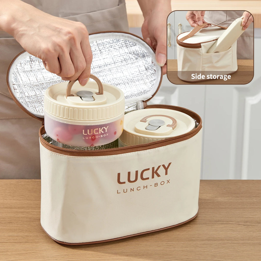 Plastic transparent containers & lunch box kit
