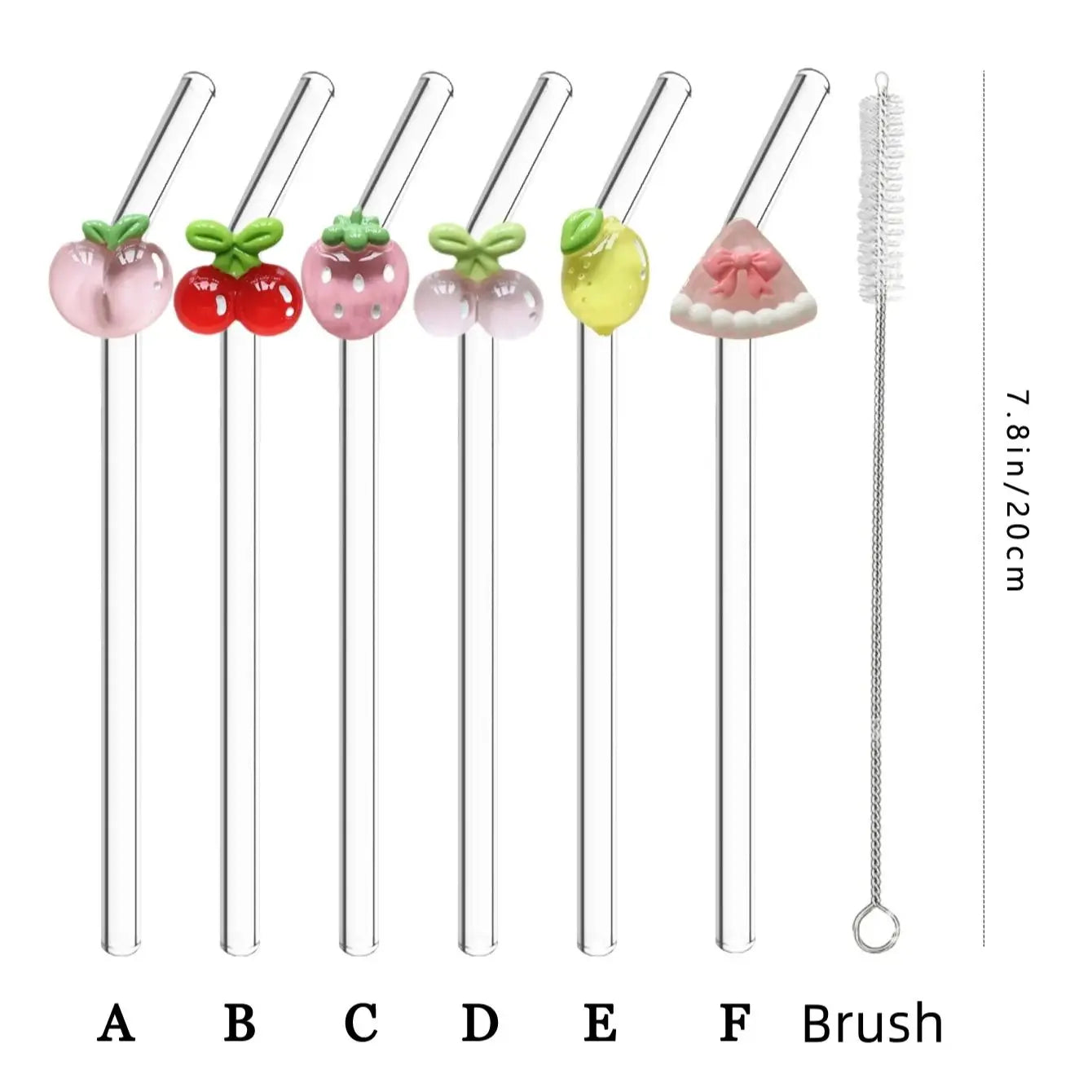 Fruit glass straws