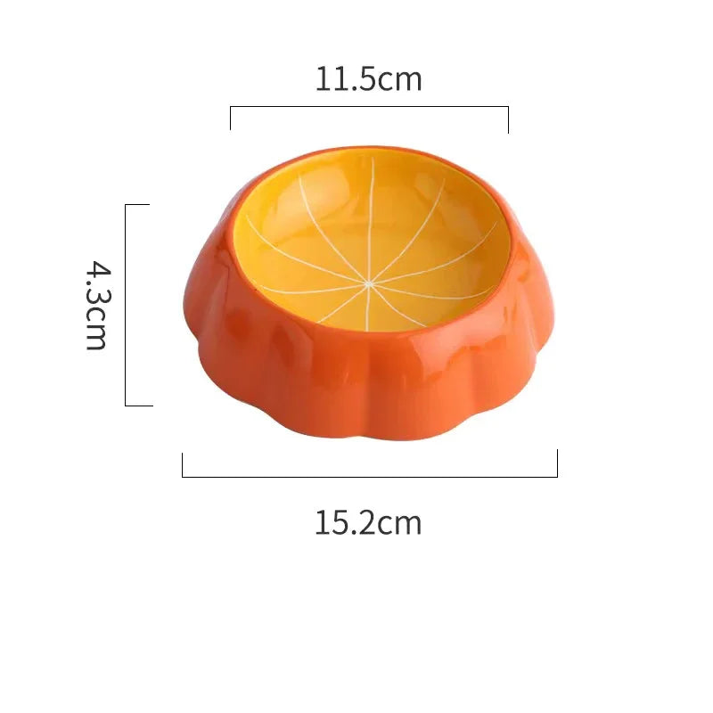 Fruit themed ceramic pet bowls