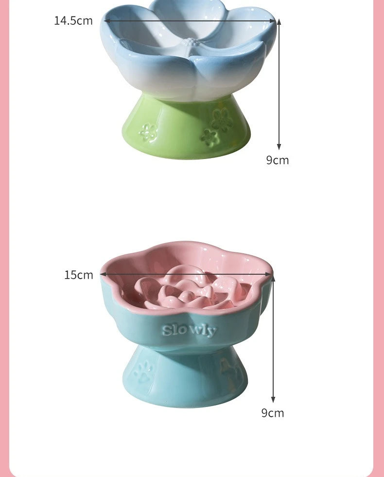 Pet bowl with seed like sections
