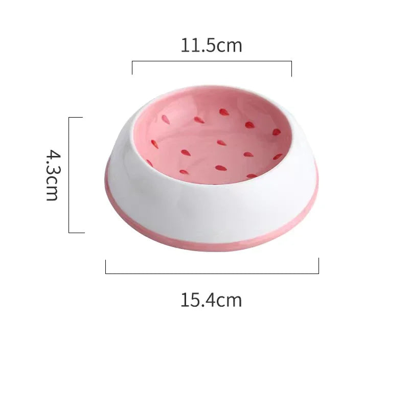 Fruit themed ceramic pet bowls