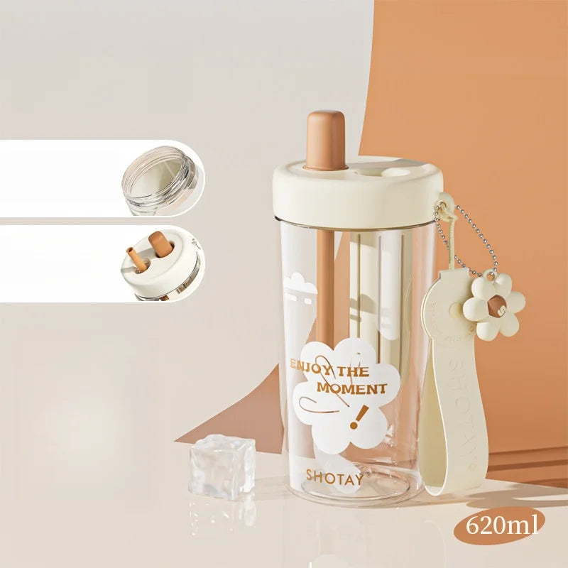 21.0-27.1 fl oz Floral bow straw cup