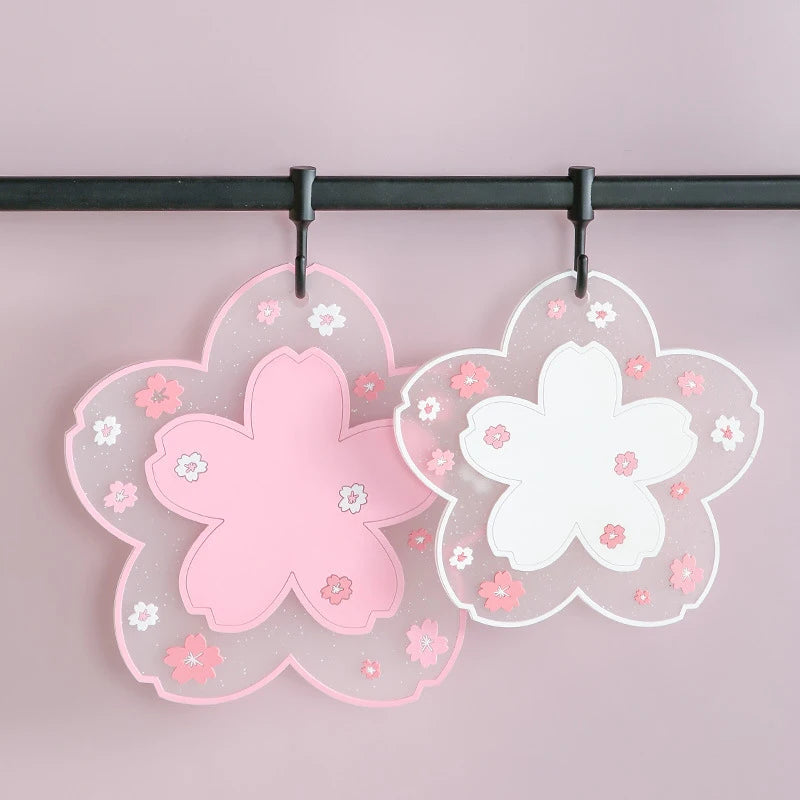 Sakura shaped silicone coasters