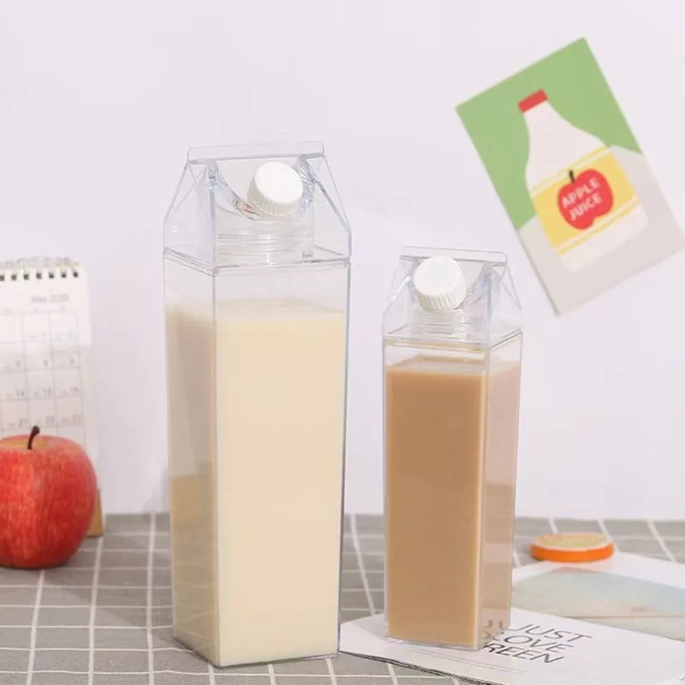 16.9 fl oz Plastic milk carton bottle
