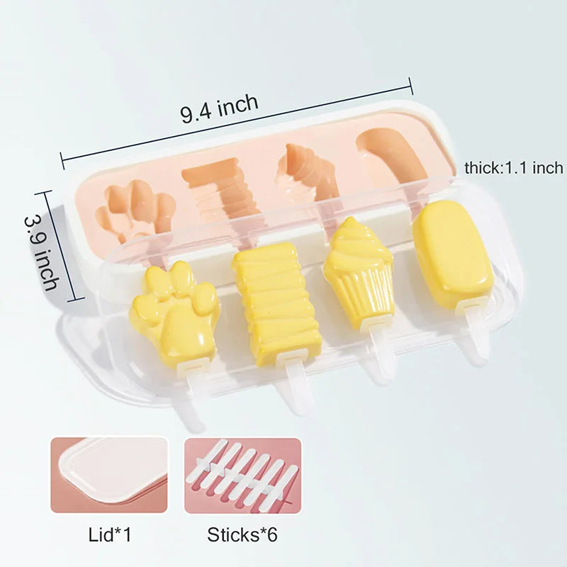 Cute silicone popsicle molds