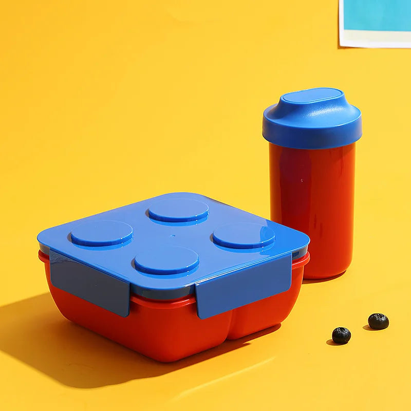 Red and blue themed bento box