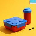 Red and blue themed bento box