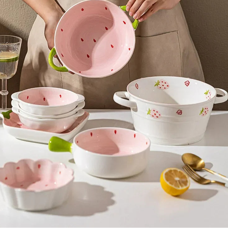Kitchen strawbery ceramic set