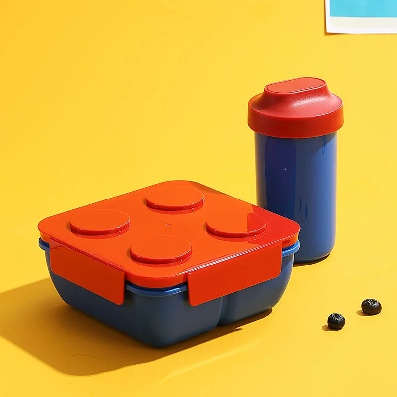Red and blue themed bento box